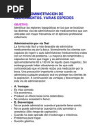 Vias de Administracion de Medicamentos