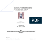 El Orden Publico y Su Vinculacion Con La Legislacion de El Salvador