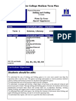 Medium Term Planning Cricket Skills Term 1