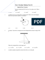 Uniform Circular Motion Self Test 2