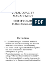 TQM Week 6 Cost of Quality