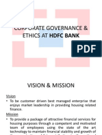 Coporate Governance & Ethics at HDFC Bank 