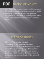 Defination of Money