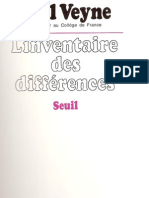 Paul Veyne - L'inventaire Des Différences