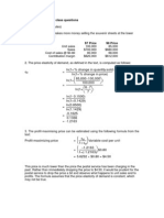 Week 9 Suggested Solutions To Class Questions