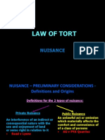 Law of Tort: Nuisance