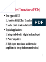 Field Effect Transistors (Fets) : - Two Types of Fet