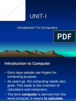 Unit-I: Introduction To Computers