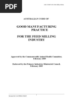 Good Manufacturing Practice For The Feed Milling Industry: Australian Code of