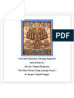 Thrangu Rinpoche - The Short Dorje Chang Lineage Prayer