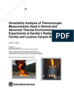 Uncertainty Analysis of Thermocouple Measurements