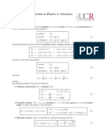 SCI 121 - Introduction To Physics & Chemistry Formula Sheet 1 Kinematics