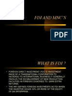 Fdi and MNC'S1