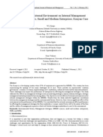 The Effects of The External Environment On Internal Management Strategies Within Micro, Small and Medium Enterprises Kenyan Case