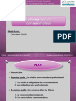 Information Du Consommateur (Exposé Final)