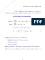 Numerical Integration of 3D Reaction-Diffusion Equations (Difference Methods For Parabolic Pdes, Boundary Value Problem)