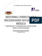 Reforma Curricular y Necesidades Sociaes en México