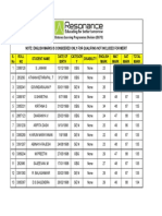 NTSE Stage-I Result Tamil Nadu