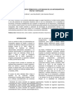 Efecto de Los Tratamientos Térmicos en La Estabilidad de Los Antioxidantes en Frutas y Hortalizas