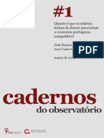 João Ramos Almeida e José Castro Caldas (Cadenos Do Observatório) 2014 - Quanto É Que Os Salários Teriam de Descer para Tornar A Economia Portuguesa Competitiva (Mar) PDF