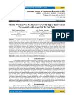 Mobile Wireless Peer-To-Peer Network With Higher End-To-End Throughput and Lower End-To-End Delay