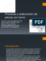 Procesos y Elaboración de Piezas Con Torno