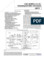 14-Bit, 160 Msps 2 Interpolating Dual Txdac+: Ⴛ/4Ⴛ/8Ⴛ D/A Converter