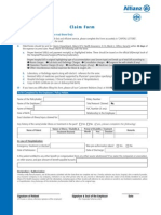 Claim Form (Out Patient + Hospitalisation)