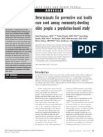 Determinants For Preventive Oral Health Care Need Among Community-Dwelling Older People: A Population-Based Study