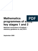 Primary Maths Curriculum To July 2015 RS