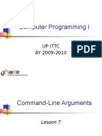 Computer Programming I: Up Ittc AY 2009-2010