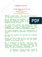 Philippine Clean Air Act of 1999: General Provisions Article One Basic Air Quality Policies