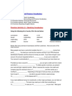 Banking & Finance Vocabulary