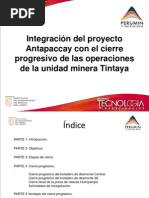 Integración Del Proyecto Antapaccay - Cierre U.M.Tintaya