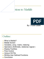 Introduction To Matlab