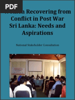 Habarana Report: Women Recovering From Conflict in Post War Sri Lanka