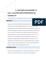 A Remedial Teaching Programme To Help Children With Mathematical Disability