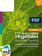 ACTES Des 1ères Rencontres Du Végétal