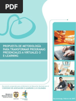 Propuesta de Metodología para Transformar Programas Presenciales Ea E-Learning