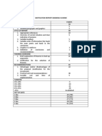 Management Report Marking Scheme