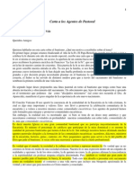 Bautismo Carta Agentes Pastoral