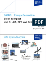 B40DC: Energy Generation: Block 3: Impact Unit 1: LCA, EPD and GHG Footprint