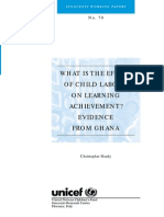 What Is The Effect of Child Labour On Learning Achievement? Evidence From Ghana