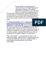 Power Quality Determines The Fitness Of: Electrical Power Consumer Devices Electrical Systems Electrical Load