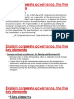 Explain Corporate Governance, The Five Key Elements