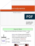 Thermodynamics: Review Lecture 2