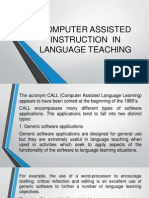 F Computer Assisted Instruction in Lang Teaching