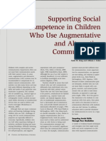 Supporting Social Competence in Children Who Use Aac