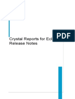 Crystal Reports For Eclipse Release Notes