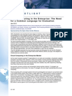 Idc Spotlight: Cloud Computing in The Enterprise: The Need For A Common Language For Evaluation